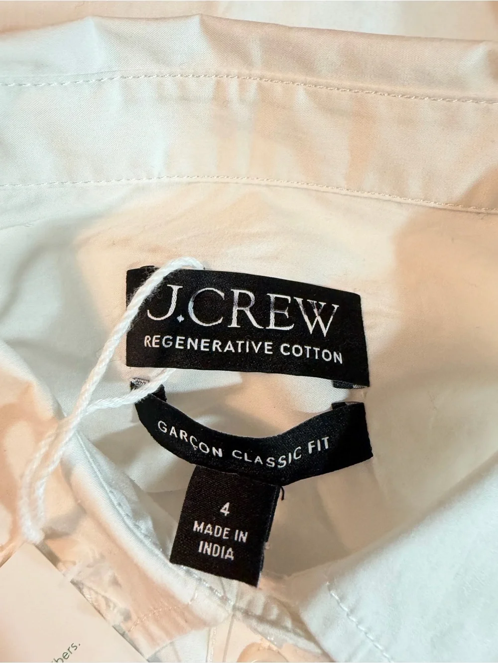 J.Crew Garçon classic shirt in cotton poplin in white